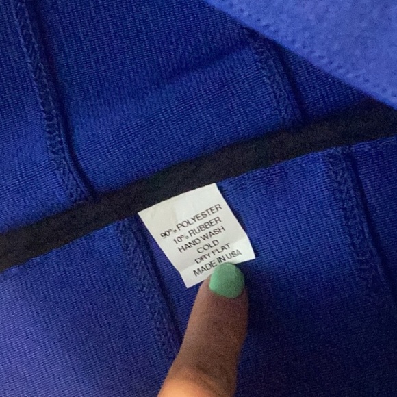 Pleasure Doing Business Strapless Royal Blue Dress Bandage Formal M Mini - Picture 10 of 10